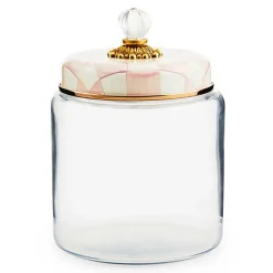 Rosy Check Kitchen Canister, Large