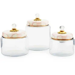 Rosy Check Kitchen Canister Set