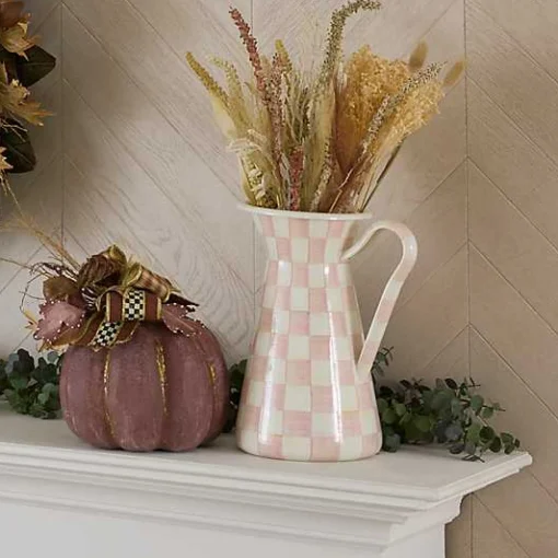 Rosy Check Kitchen Canister, Small