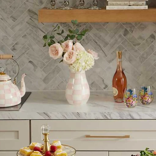 Rosy Check Tall Vase