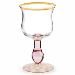 Rosy Check Wine Glass