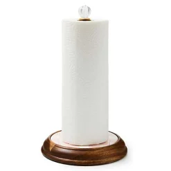 Rosy Check Wood Paper Towel Holder