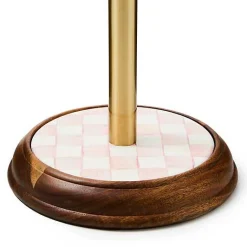 Rosy Check Wood Paper Towel Holder