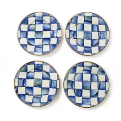 Royal Check Appetizer Plates, Set of 4