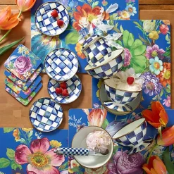 Royal Check Appetizer Plates, Set of 4