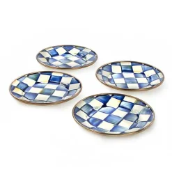 Royal Check Appetizer Plates, Set of 4