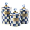 Royal Check Canisters, Set of 3