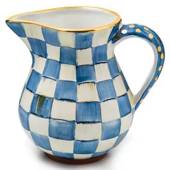 Royal Check Ceramic Portly Pitcher
