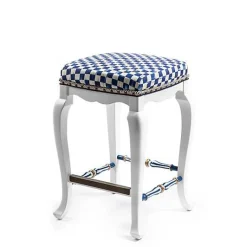 Royal Check Counter Stool