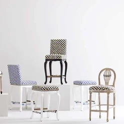 Royal Check Counter Stool