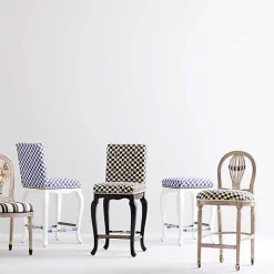 Royal Check Counter Stool