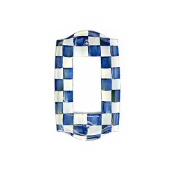 Royal Check Enamel Switch Plate - Single Rocker