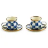 Royal Check Espresso Cup  Saucer Set