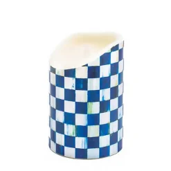 Royal Check Flicker 6 Pillar Candle