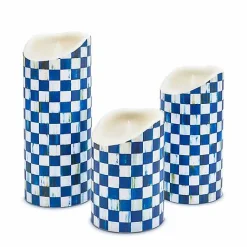 Royal Check Flicker 6 Pillar Candle