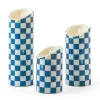 Royal Check Flicker Candles - Set of 3