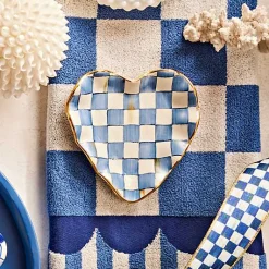 Royal Check Fluted Heart Plate
