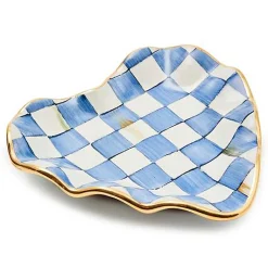 Royal Check Fluted Heart Plate