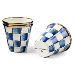 Royal Check Herb Pots, Set of 3