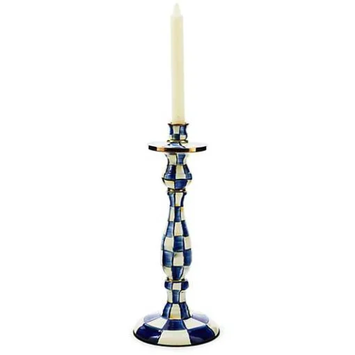 Royal Check Large Candlestick