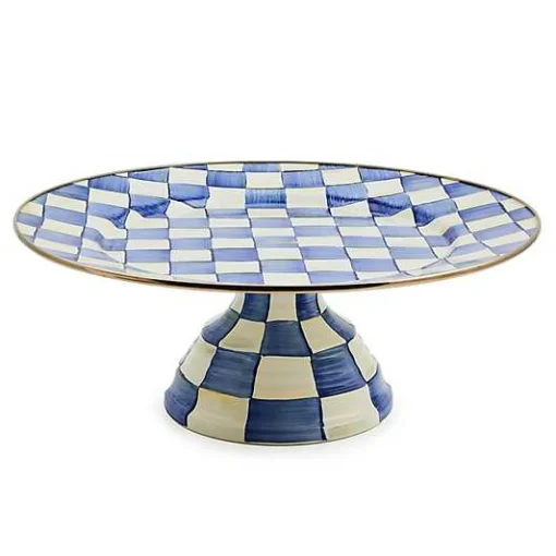 Royal Check Large Pedestal Platter