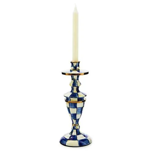 Royal Check Medium Candlestick