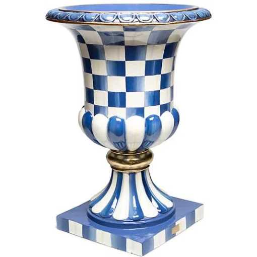 Royal Check Pedestal Urn