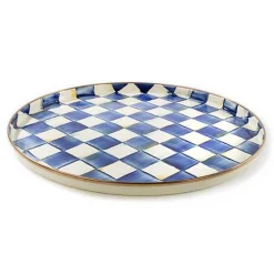 Royal Check Round Tray