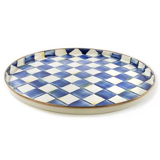 Royal Check Round Tray