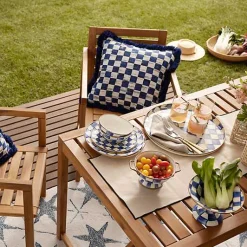 Royal Check Round Tray