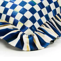 Royal Check Ruffle Lumbar Pillow