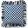 Royal Check Ruffle Throw Pillow