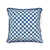 Royal Check Ruffled Square Throw Pillow