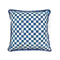 Royal Check Ruffled Square Throw Pillow
