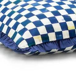 Royal Check Ruffled Square Throw Pillow