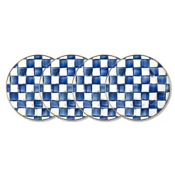 Royal Check Salad Plates, Set of 4