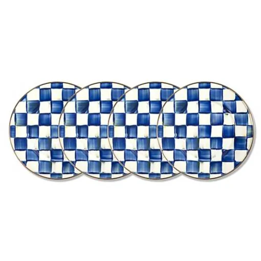 Royal Check Salad Plates, Set of 4