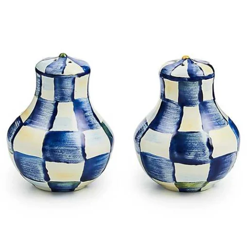 Royal Check Salt  Pepper Shakers