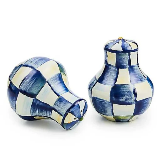 Royal Check Salt  Pepper Shakers