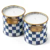 Royal Check Small Citronella Candles, Set of 2