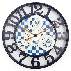 Royal Check Small Farmhouse Wall Clock