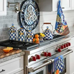 Royal Check Small Farmhouse Wall Clock
