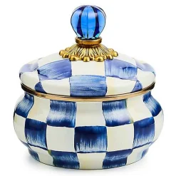 Royal Check Squashed Pot