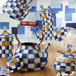 Royal Check Squashed Pot