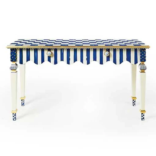 Royal Check  Stripe Console Table