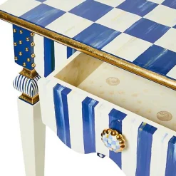 Royal Check  Stripe Console Table
