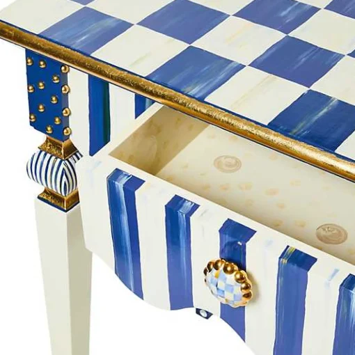 Royal Check  Stripe Console Table