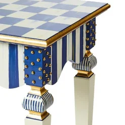Royal Check  Stripe Console Table