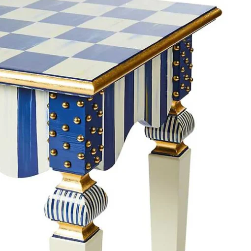 Royal Check  Stripe Console Table