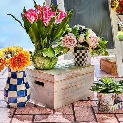 Royal Check Tall Vase  Bouquet Set